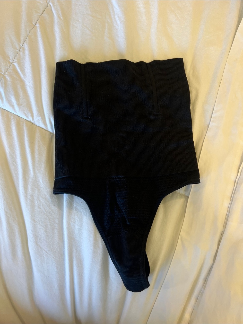 High-Waist Black Shapewear Thong - Women Intimates